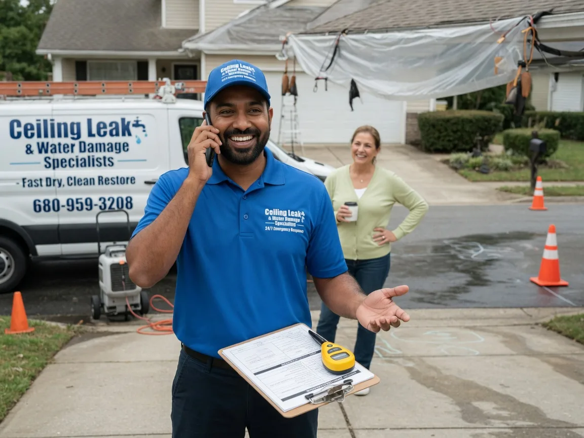 Ceiling Leak Cleanup Chireno, TX FAQs